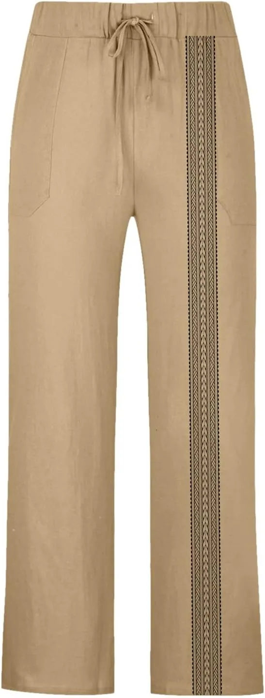 GIERIDUC Men's Jogger Sweatpants Lightweight Mens Long Pants for Swimming Relaxed Sweatpants for Men Slim Tapered Khaki Pants