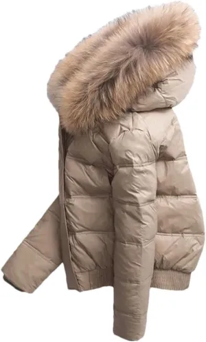 Haitpant Women Thick Down Jacket Hooded White Duck Jackets Winter Short Warm Coats Female Outwear Parkas