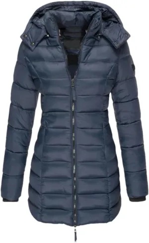 Haitpant Womens Winter Long Down Coat Thicken Warm Hooded Cotton Padded Puffer Jacket Overcoat