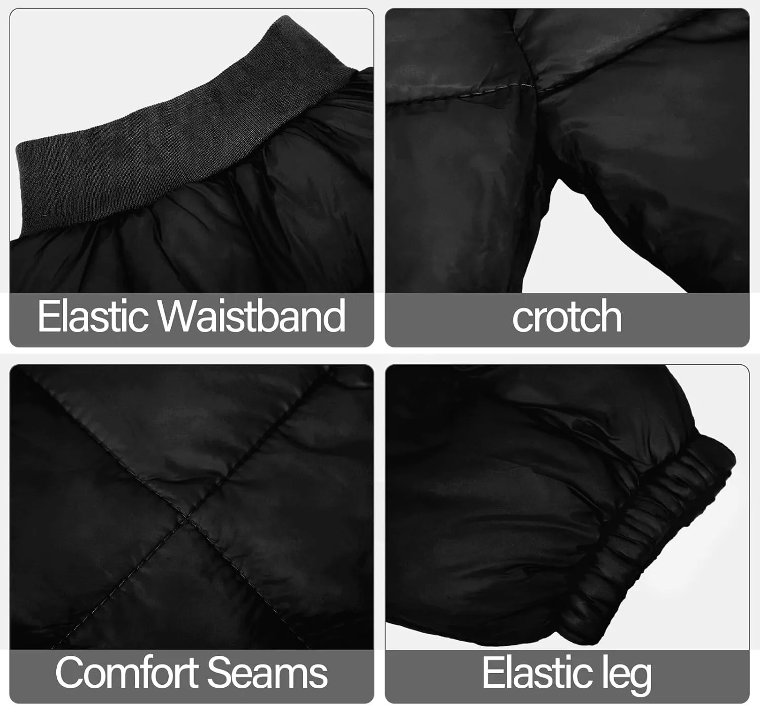 Happy Cherry Baby Boys Girls Two Piece Snowsuit Winter Hooded Puffer Down Jacket and Elastic Waist Snow Pants Sets
