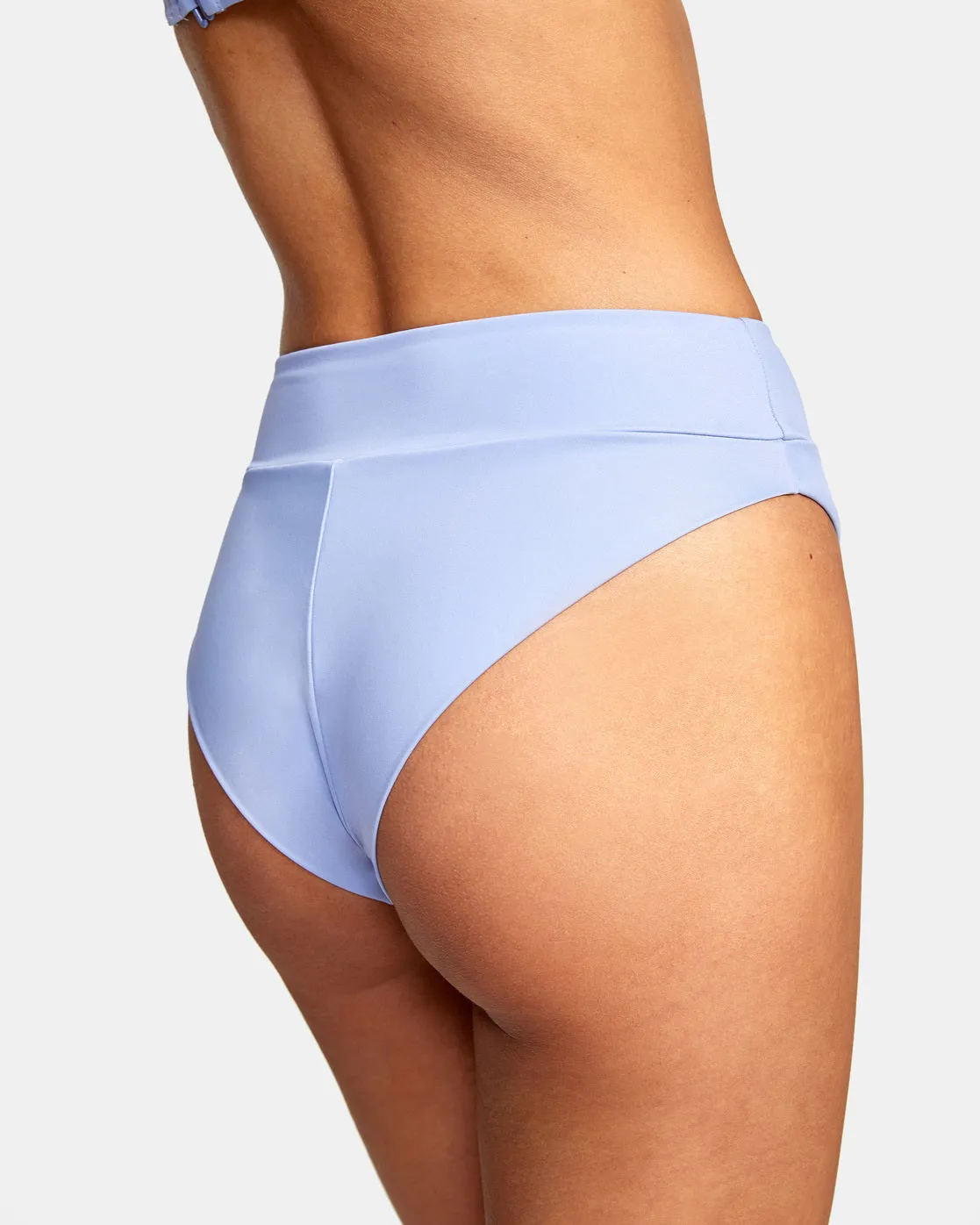 High-Rise Cheeky Bikini Bottoms - Grey Purple