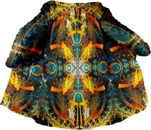 Hippie Psychedelic Colorful Trippy 3D Print Dream Cloak Thick Warm Hooded Men Overcoat Windproof Fleece Jacket
