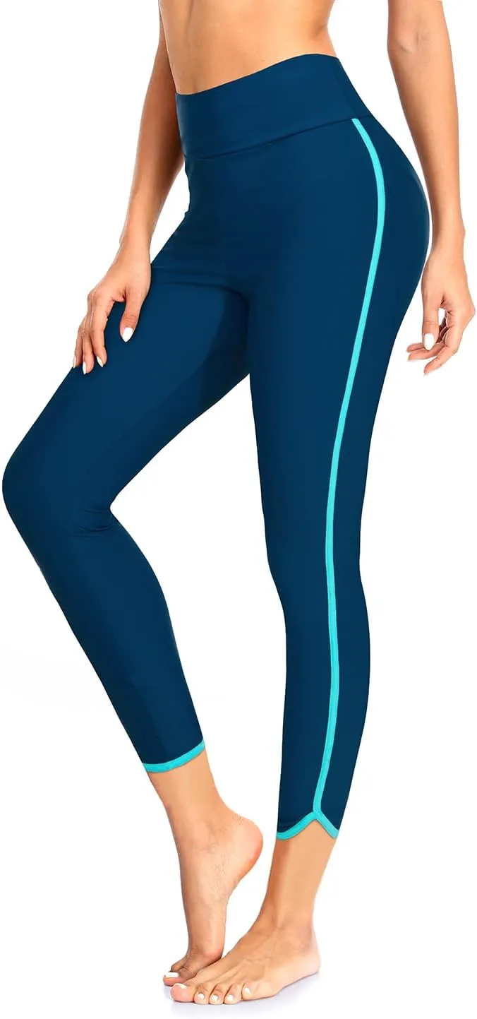 Holipick High Waisted Swim Pants for Women - Swimming Leggings Swimsuit UPF 50  Rash Guard