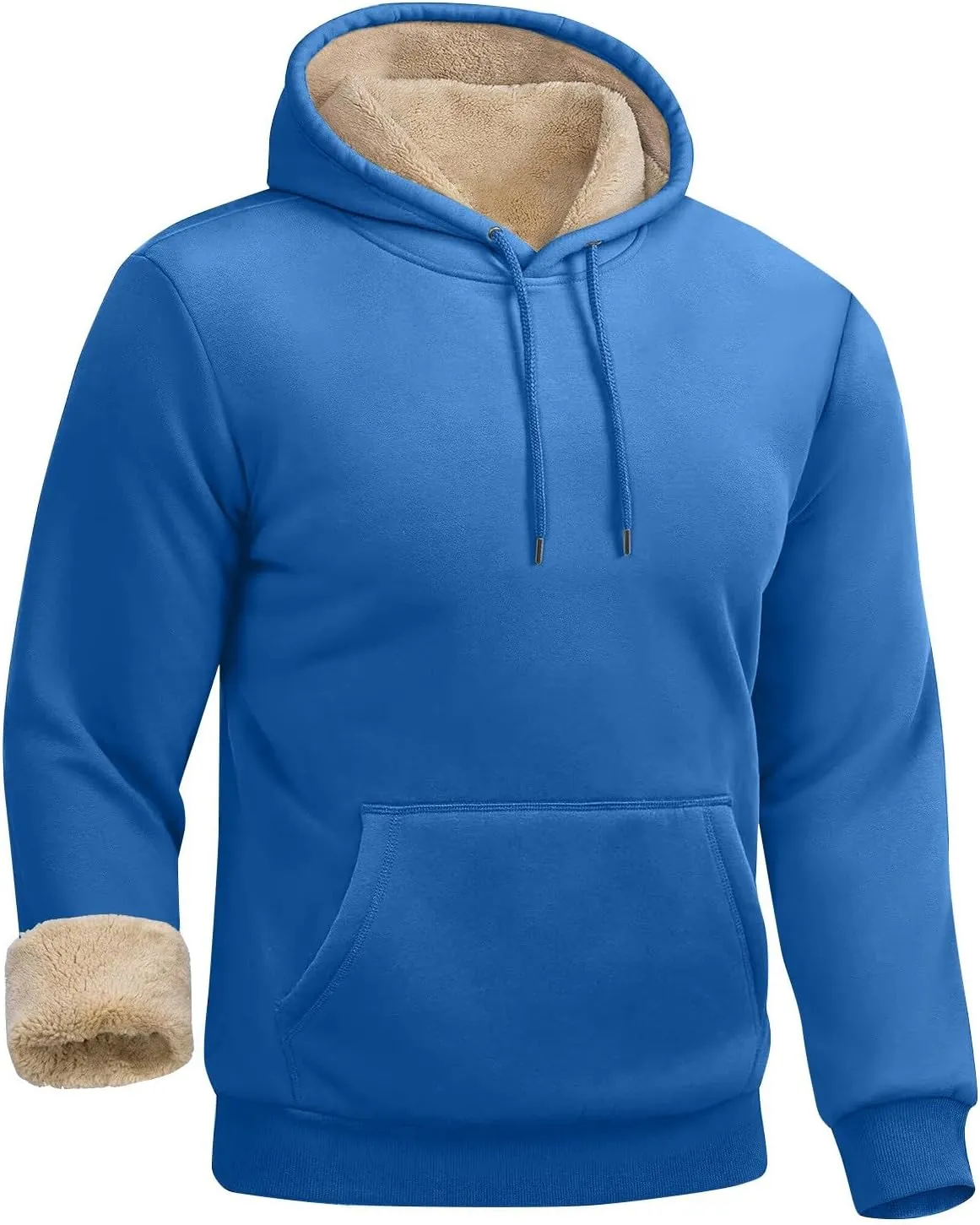 Hoodies for Men Sherpa Fleece Lined Pullover Thick Winter Sweatshirt Winter Windproof Warm