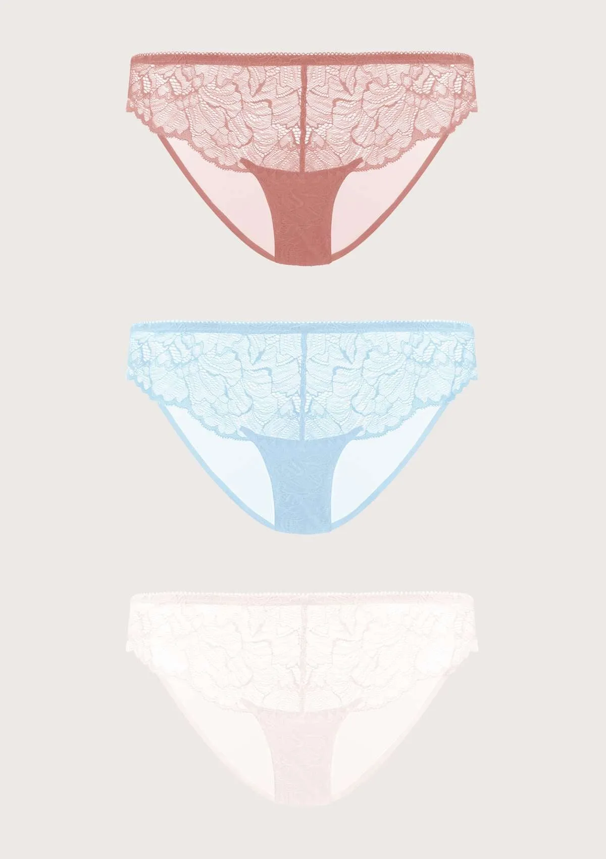 HSIA Blossom Lace Bikini Underwears 3 Pack