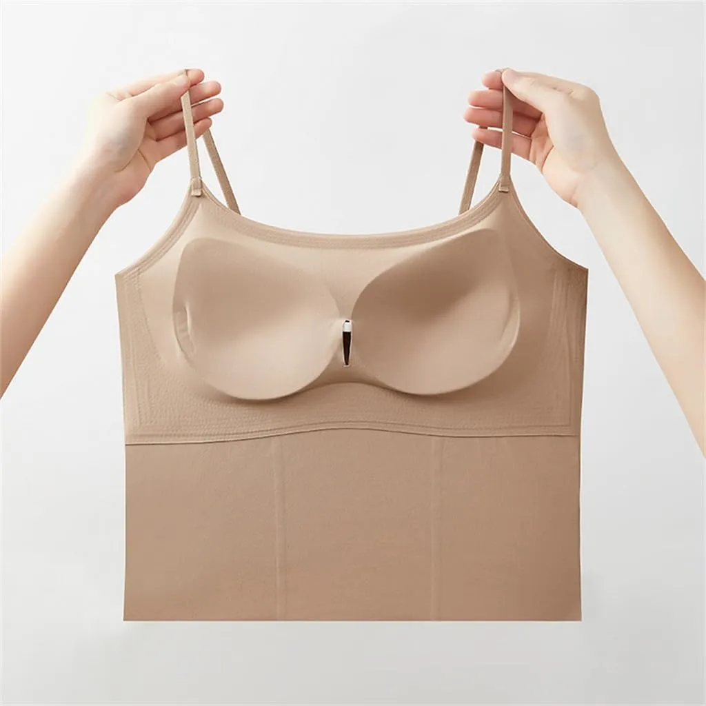 Ice Silk Traceless Beautiful Back Camisole Vest Women's Chest Pad Strapless Bottom Top