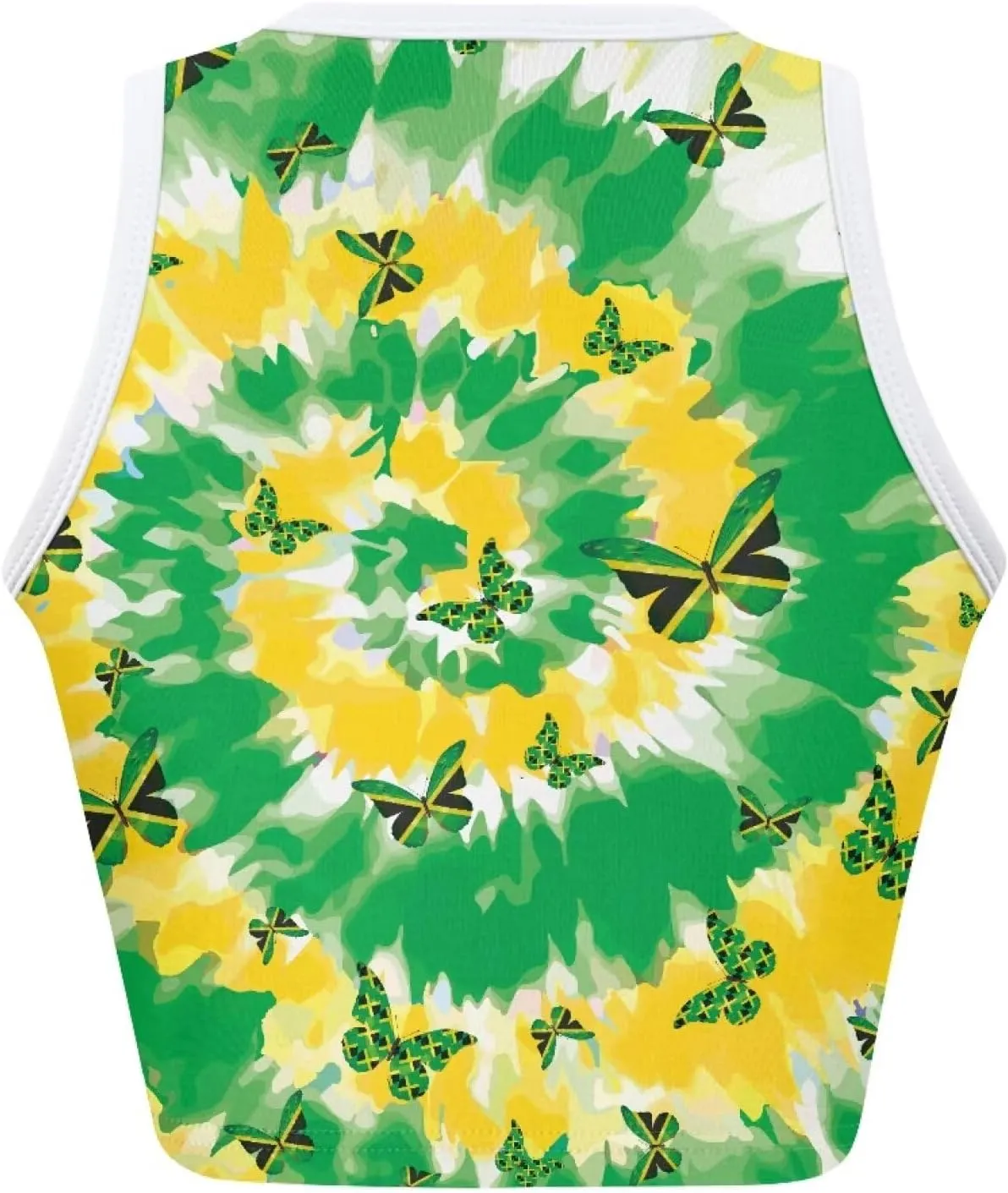 Jamaican Pride Tank Top for Women Jamaican Flag Tank Tops Ethnic Style Casual Basic Tank Crop Tops XS-XXL