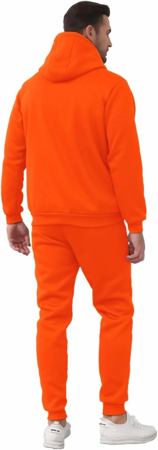 JIHUILAI Mens Tracksuit, Track Jackets and Pants 2 Piece Outfit Mens Hoodie Sweatsuit Full-Zip Fleece Jogger Set, S-3XL