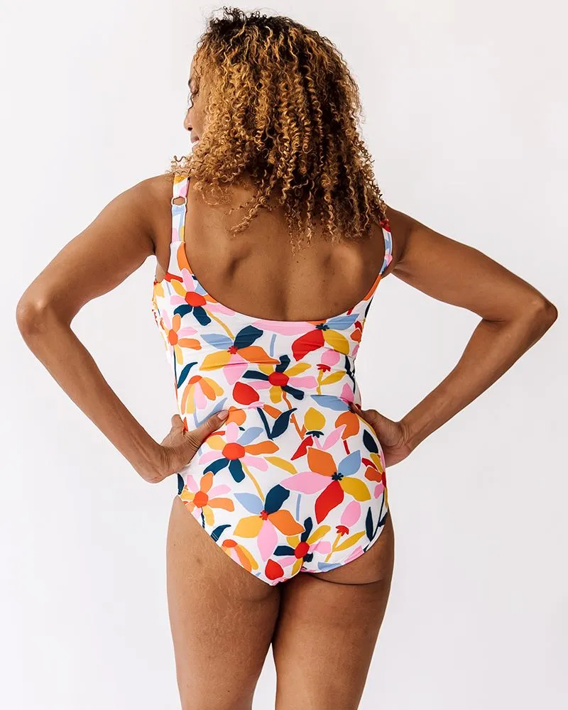 June Floral Scoop One-Piece