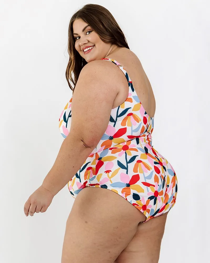 June Floral Scoop One-Piece