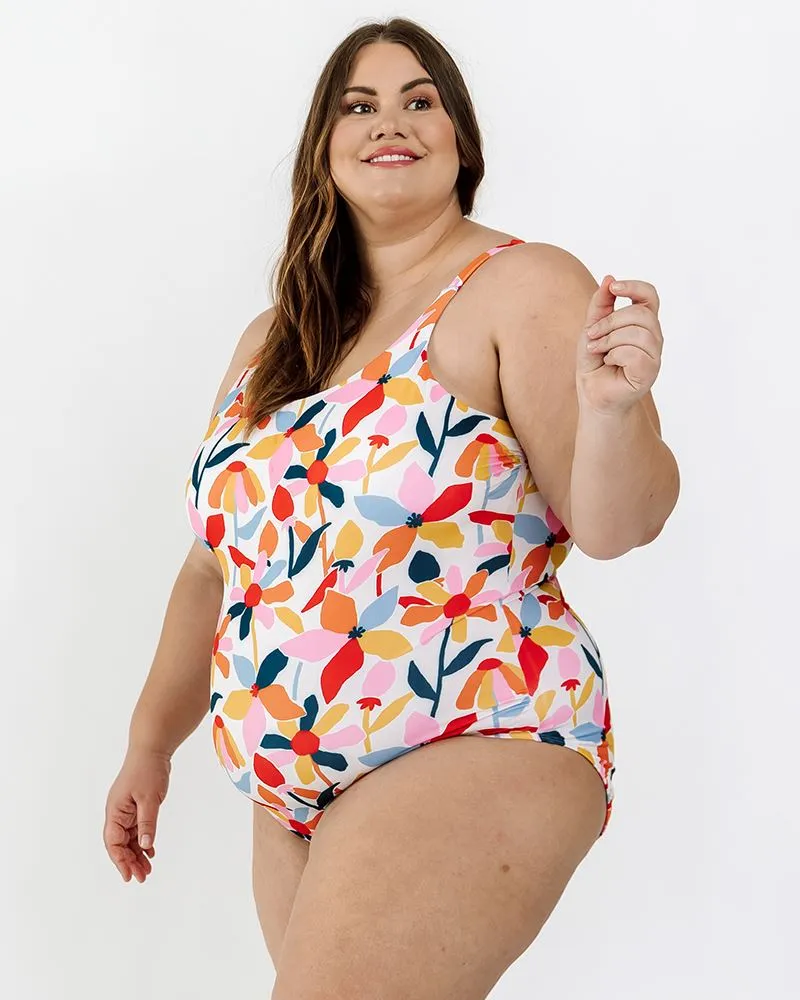 June Floral Scoop One-Piece