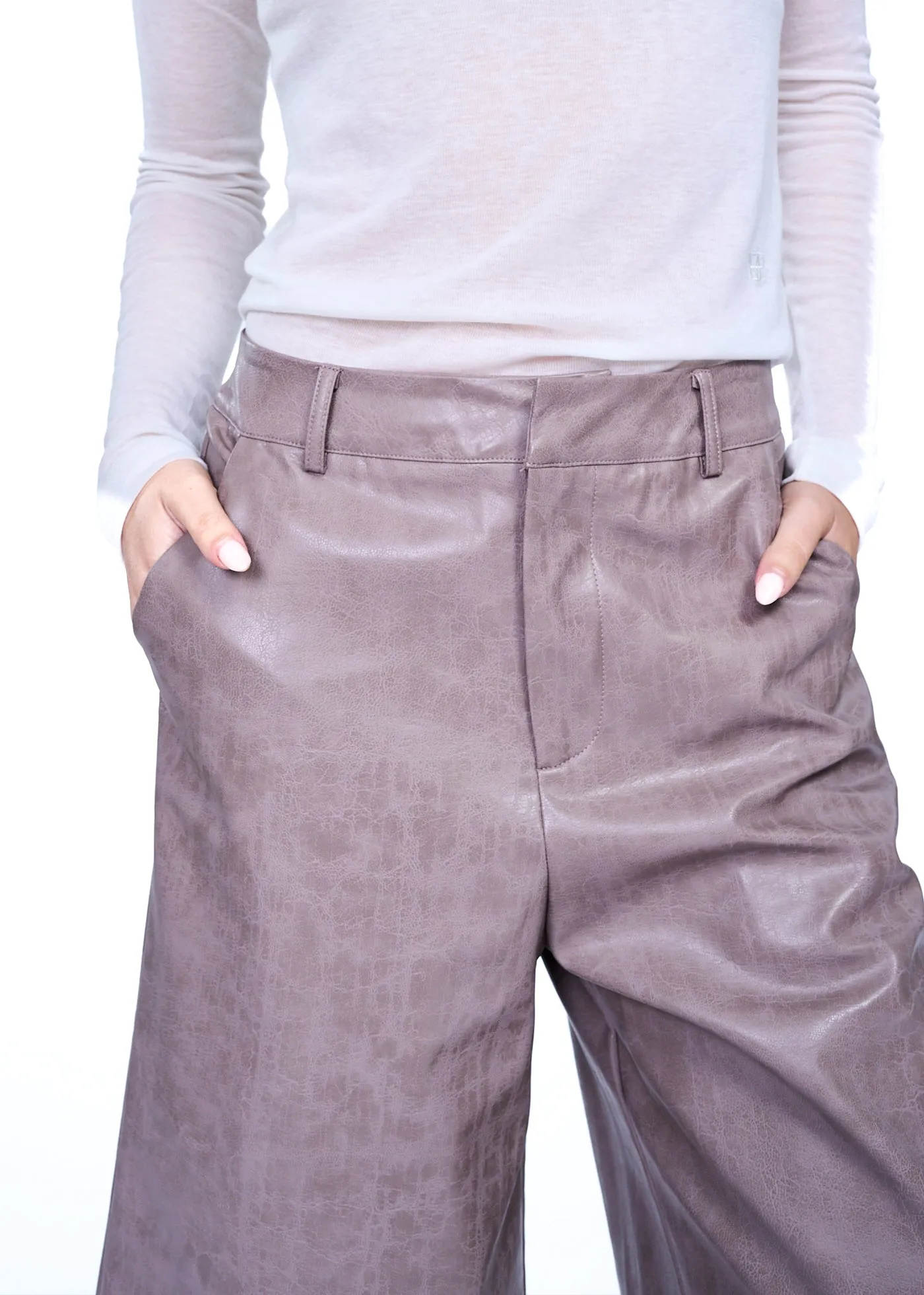 Klint Studio Faux Leather Bermuda Short