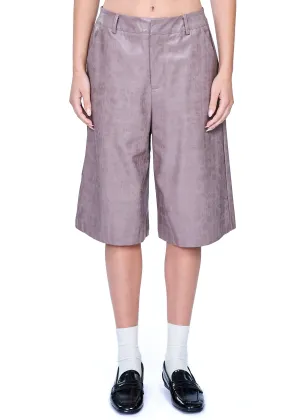 Klint Studio Faux Leather Bermuda Short