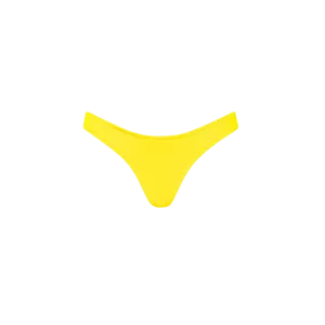 Kulani Kinis Vintage V Bikini Bottom - Sunshine Yellow Ribbed - FINAL SALE