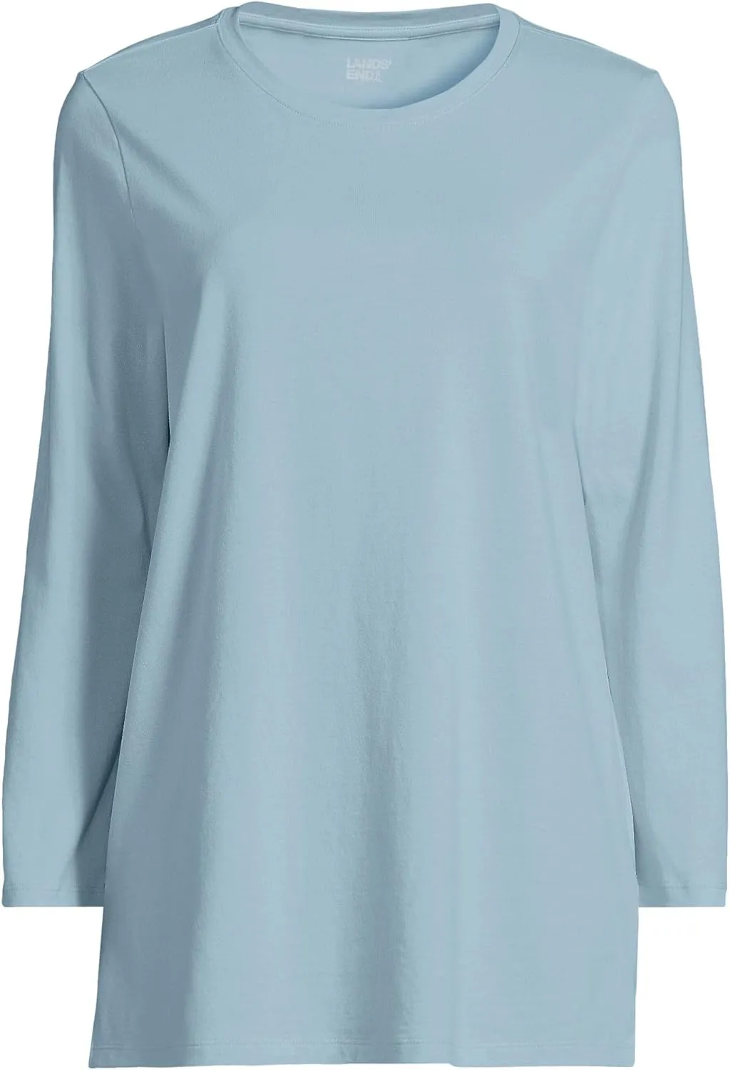 Lands' End Women's 3/4 Sleeve Supima Cotton Crewneck Tunic