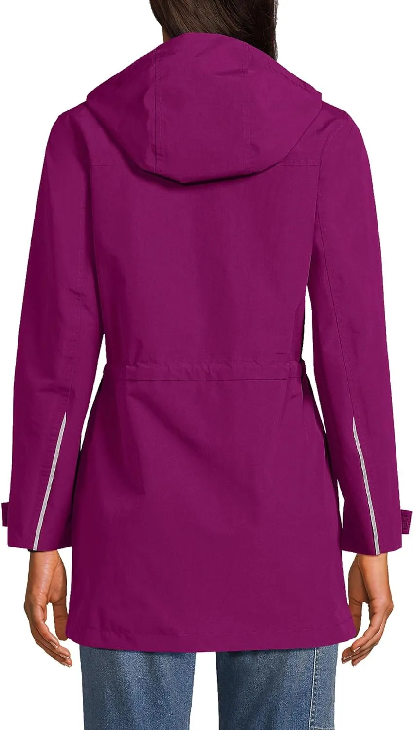 Lands' End Women's Squall Waterproof Hooded Raincoat