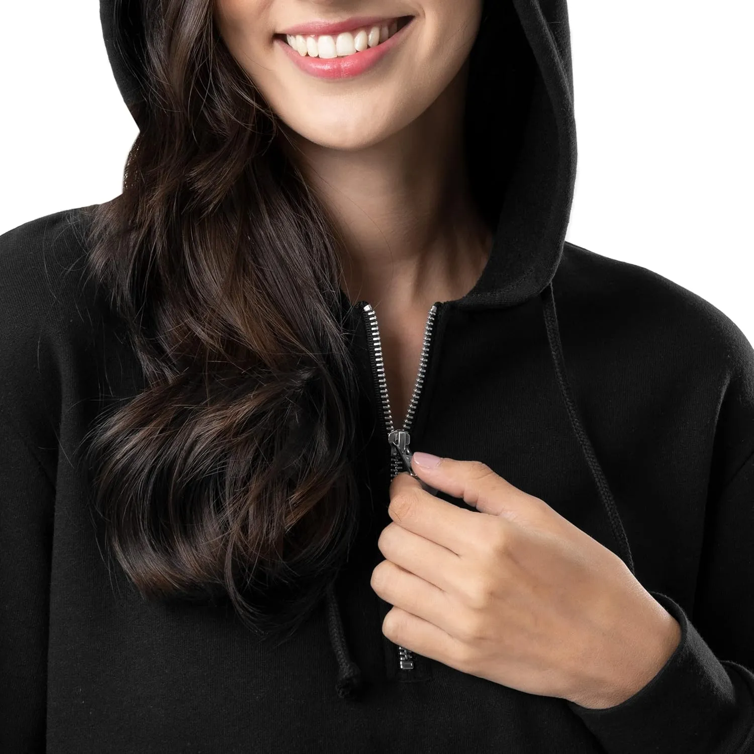 Lee Women's Quarter Zip Fleece Hoodie