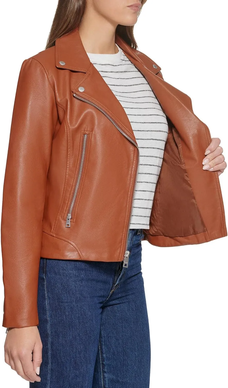 Levi's Women's Vegan Leather 538 Moto Jacket (Regular & Plus Size)