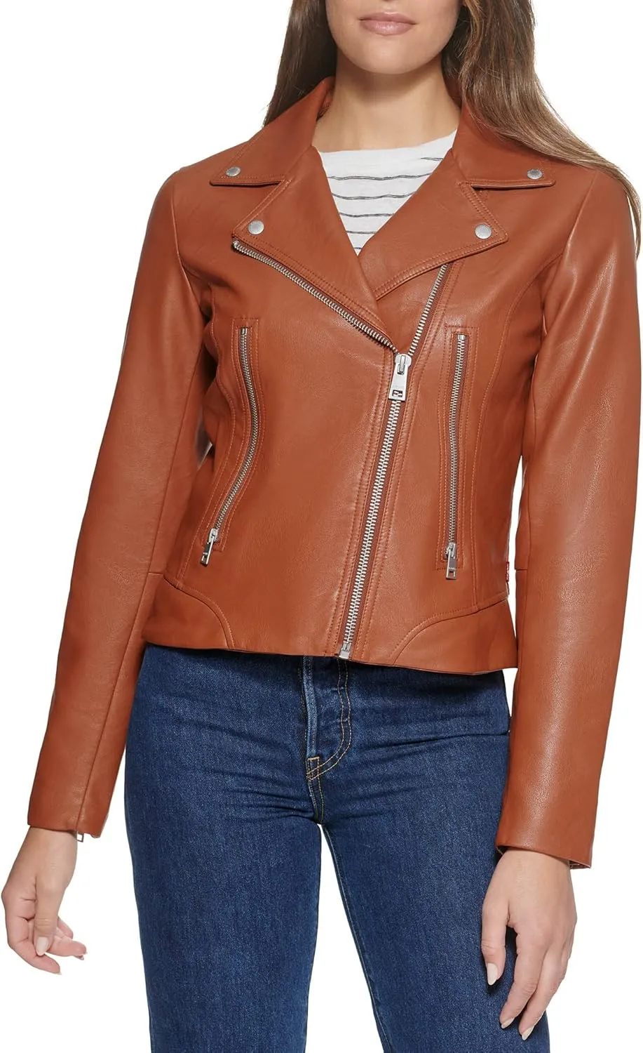 Levi's Women's Vegan Leather 538 Moto Jacket (Regular & Plus Size)