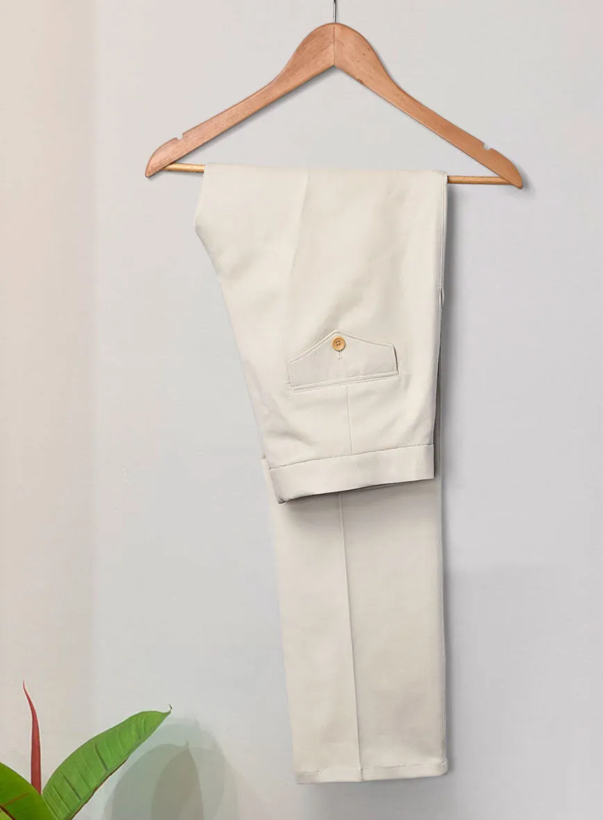 Light Beige Feather Cotton Canvas Stretch Suit II
