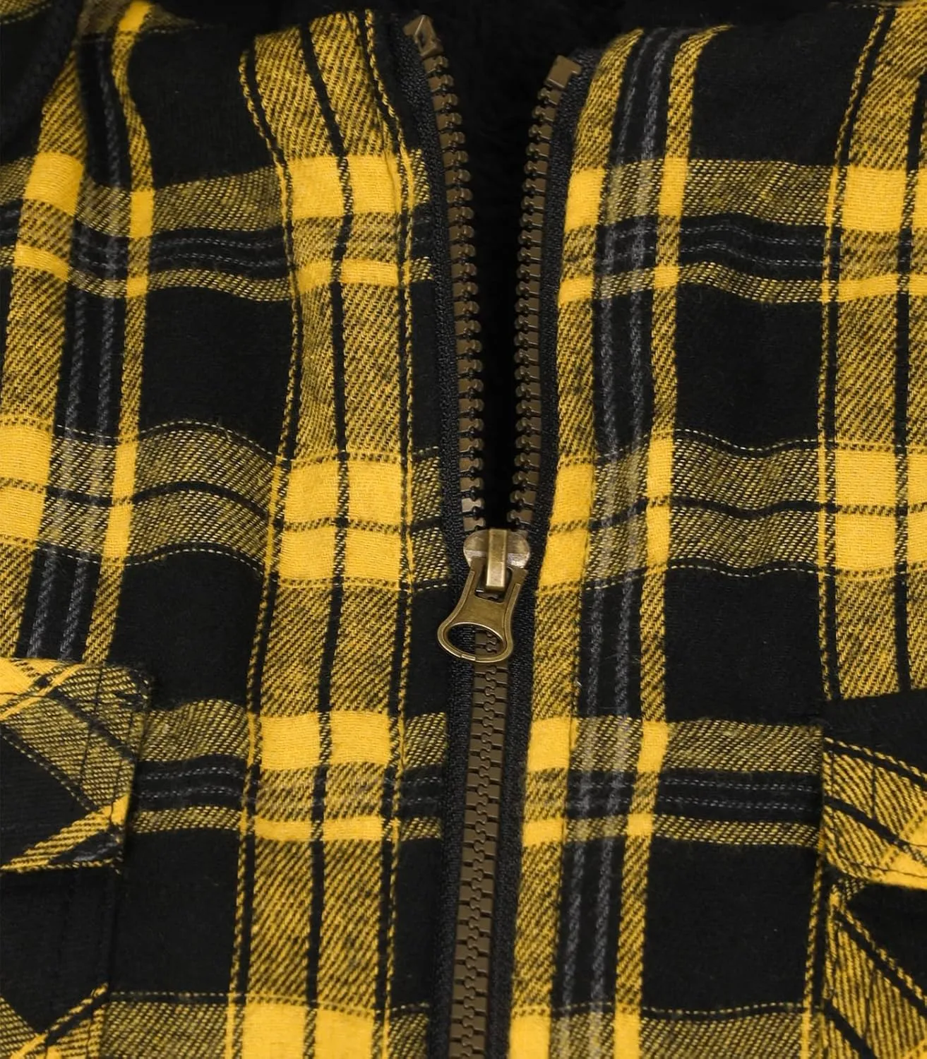 Lisskolo Men's Sherpa Flannel Jacket with Hood Plaid Zip Up Fleece Lined Hooded Shirt Jackets for Men