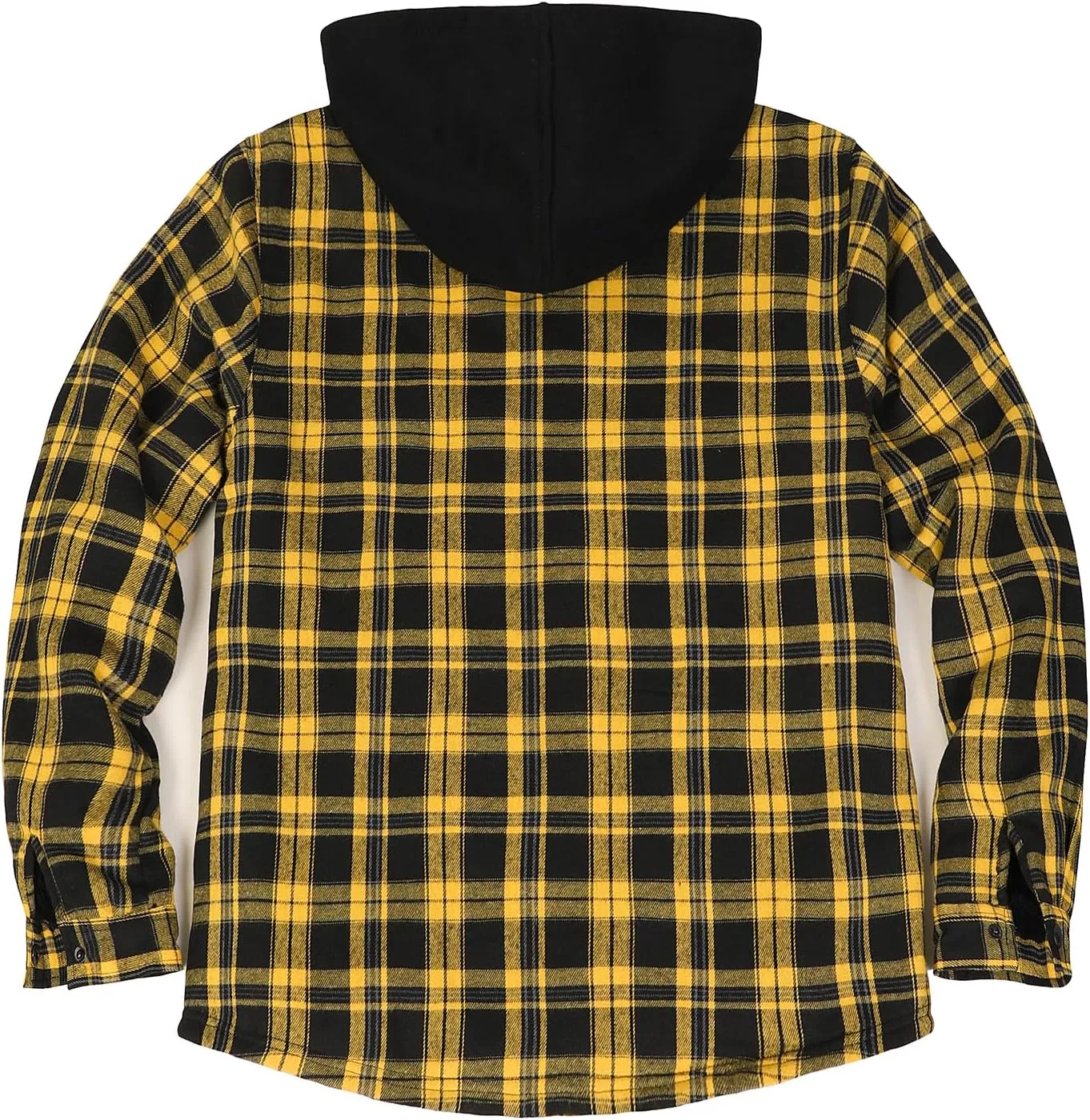 Lisskolo Men's Sherpa Flannel Jacket with Hood Plaid Zip Up Fleece Lined Hooded Shirt Jackets for Men