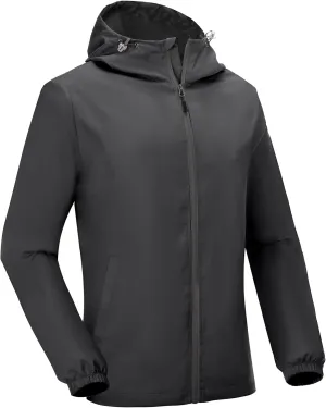 Little Donkey Andy Mens Lightweight Breathable Windbreaker Golf Jacket UPF50  Windproof Outdoor Running Coat