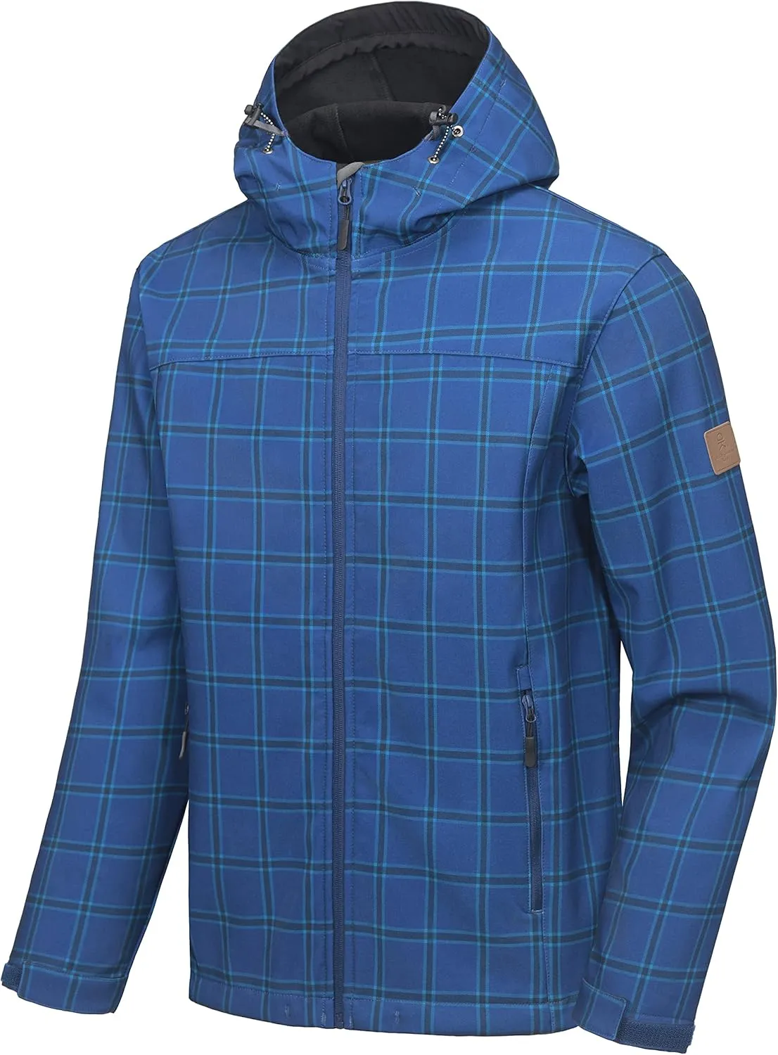 Little Donkey Andy Mens Softshell Jacket with Removable Hood, Fleece Lined