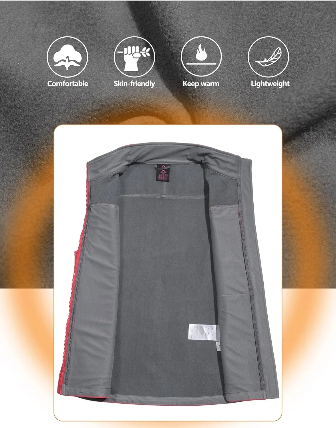 Little Donkey Andy Women's Lightweight Golf Vest Warm Outdoor Sleeveless Jacket for Hiking Travel Running Casual