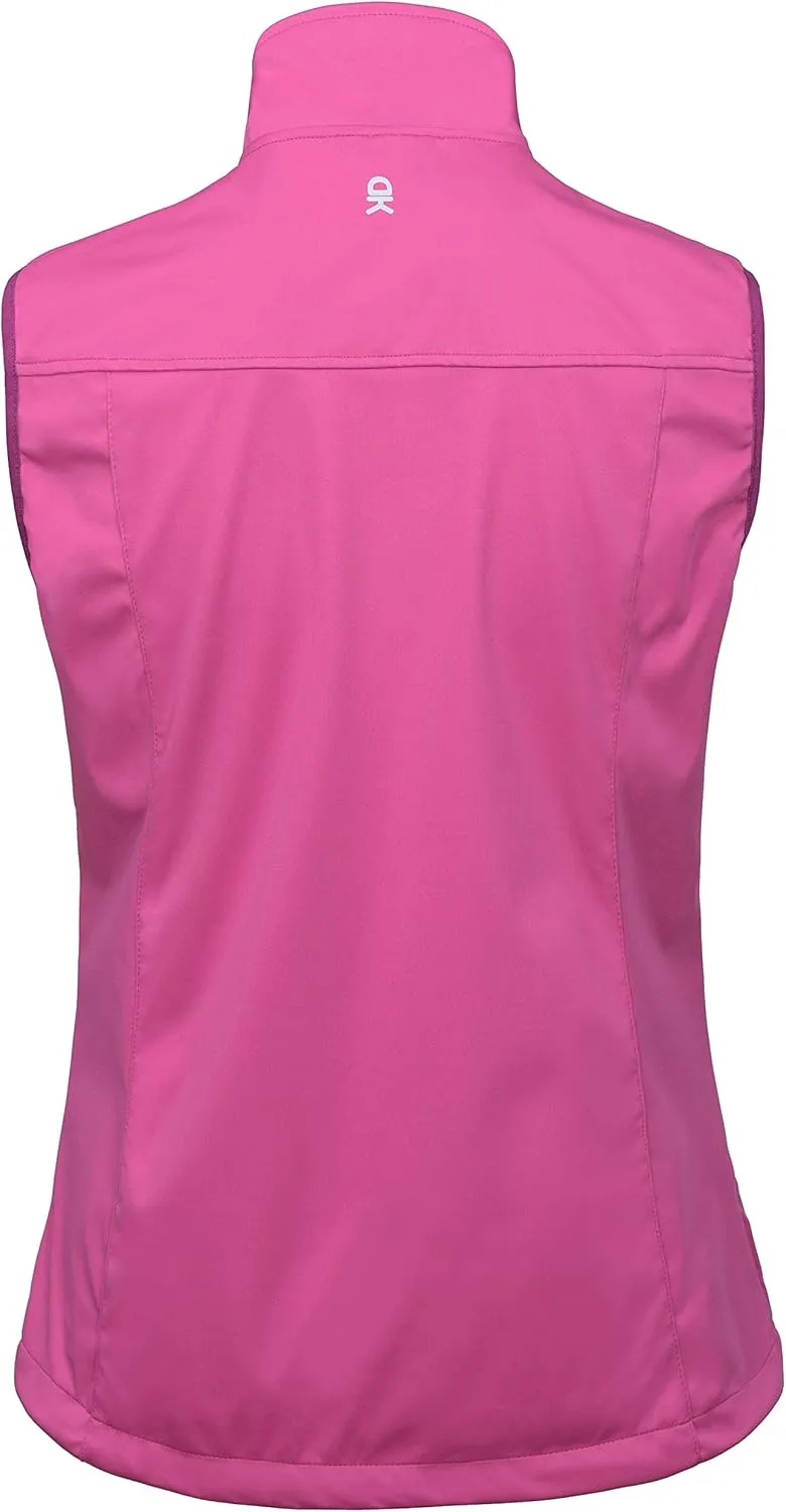 Little Donkey Andy Women's Lightweight Softshell Vest, Windproof Sleeveless Jacket for Running Hiking Travel