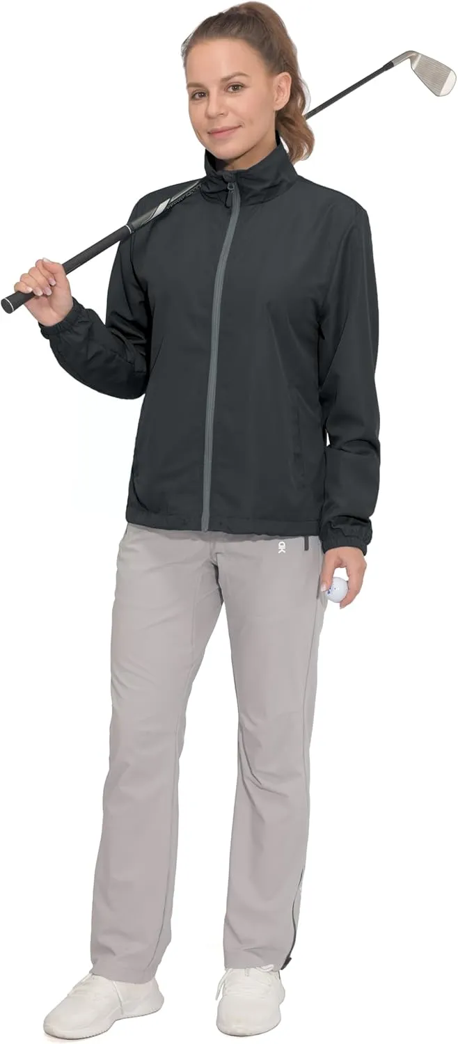 Little Donkey Andy Women's Lightweight Windbreaker Jacket Breathable Windproof Spring Fall Summer Jacket Running Golf UPF50 
