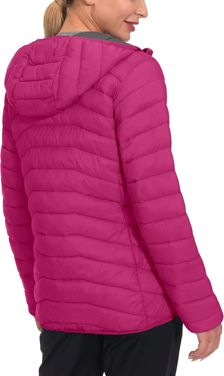 Little Donkey Andy Women's Packable Lightweight Puffer Jacket Hooded Windproof Winter Coat with Recycled Insulation