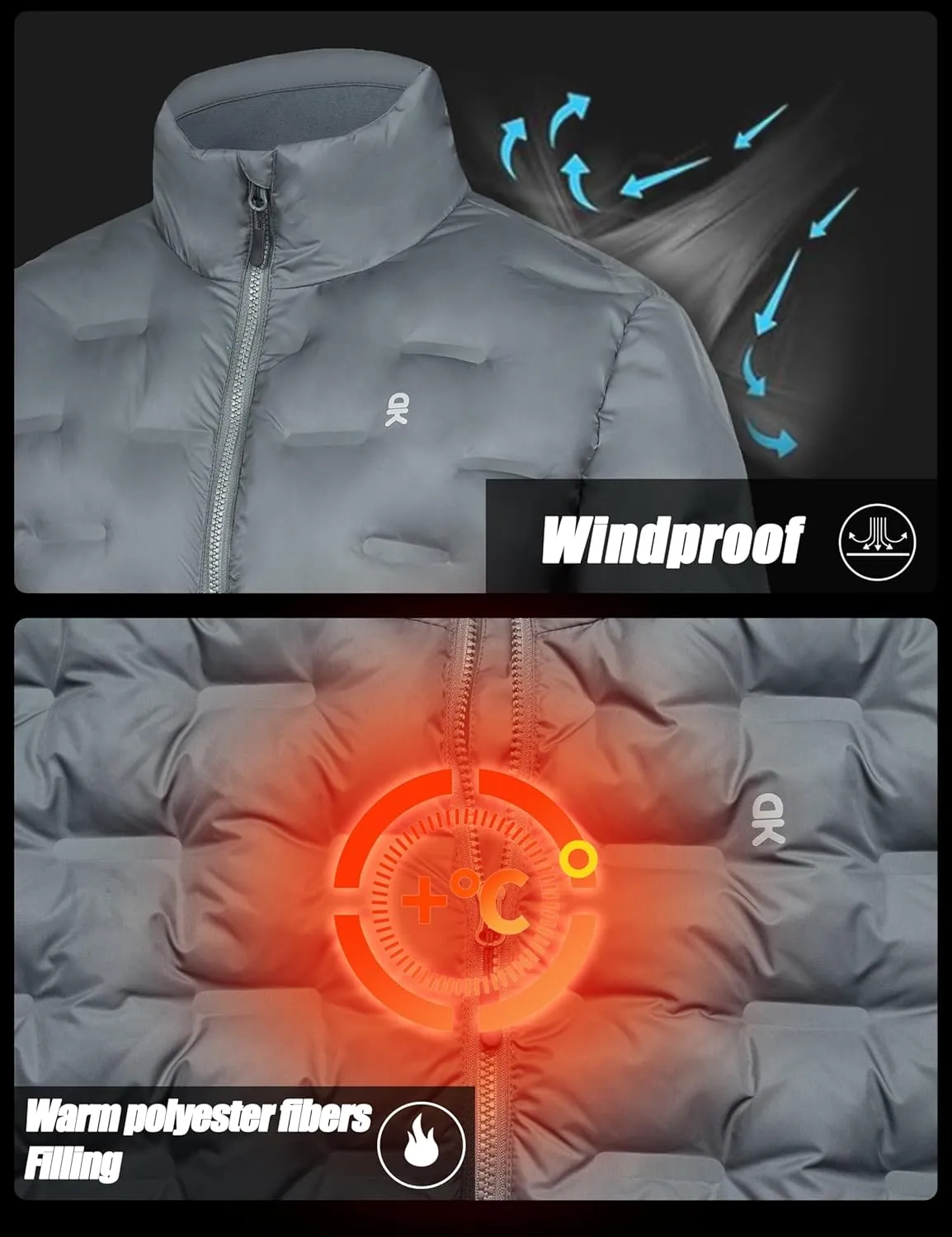 Little Donkey Andy Women's Warm Puffer Jacket Lightweight Windproof Winter Coat with Recycled Insulation