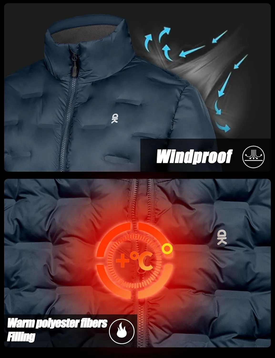 Little Donkey Andy Women's Warm Puffer Jacket Lightweight Windproof Winter Coat with Recycled Insulation