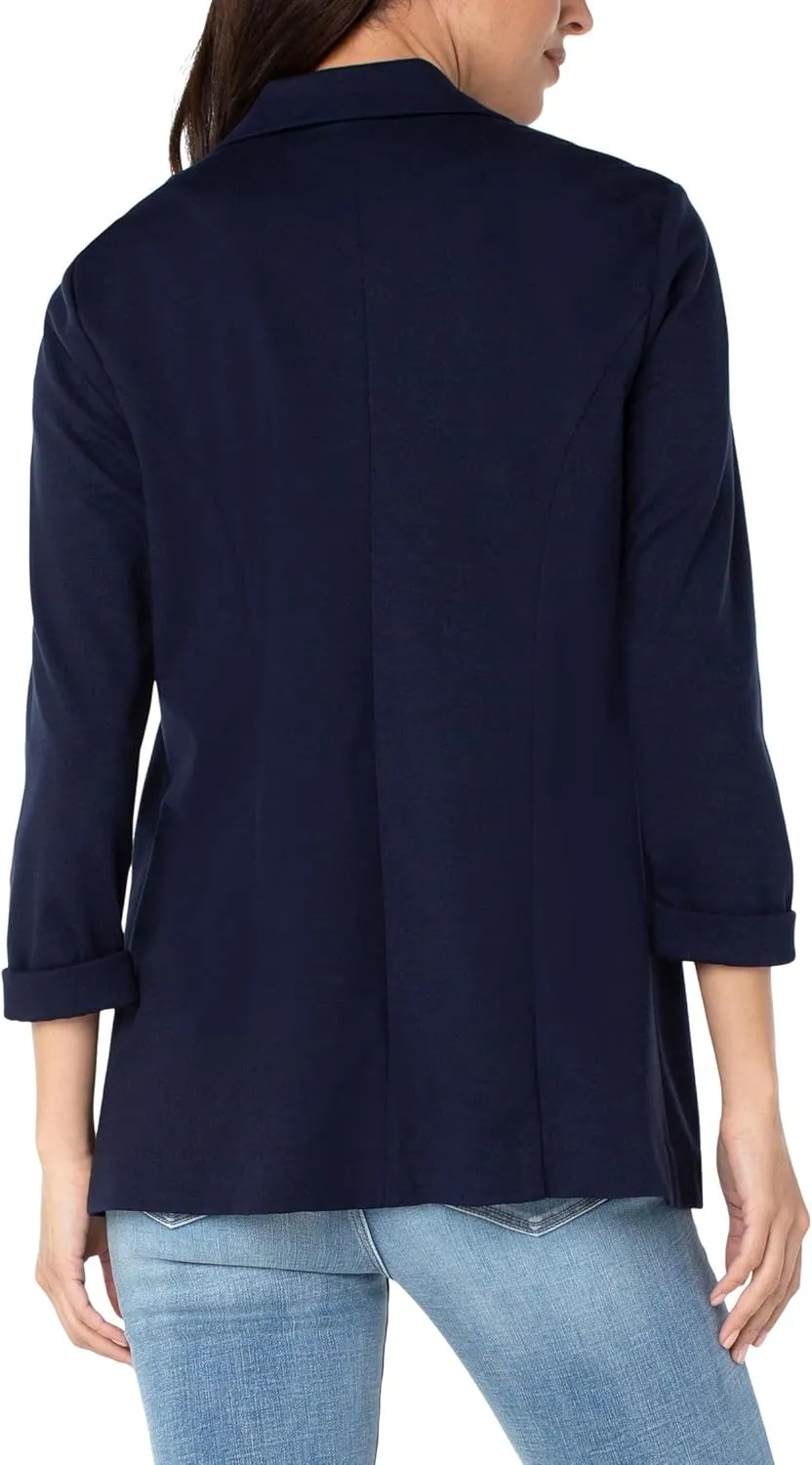 Liverpool Women's Petite Boyfriend Blazer with Princess Darts Super Stretch Ponte