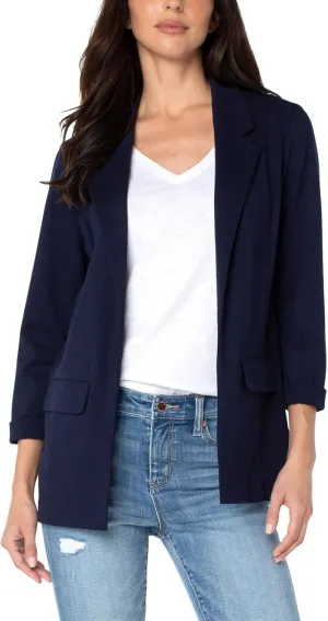 Liverpool Women's Petite Boyfriend Blazer with Princess Darts Super Stretch Ponte