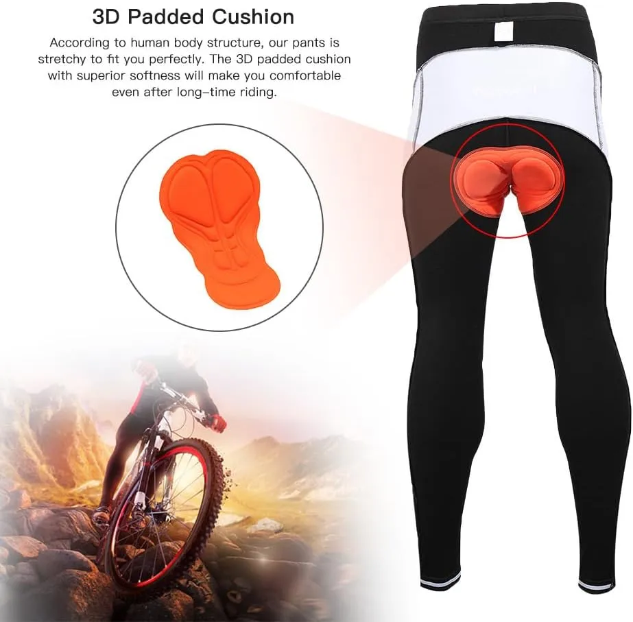 Lixada Men's Cycling Jersey Suit Winter Thermal Fleece Long Sleeve MTB Road Bicycle Shirt with 3D Tights Padded Pants