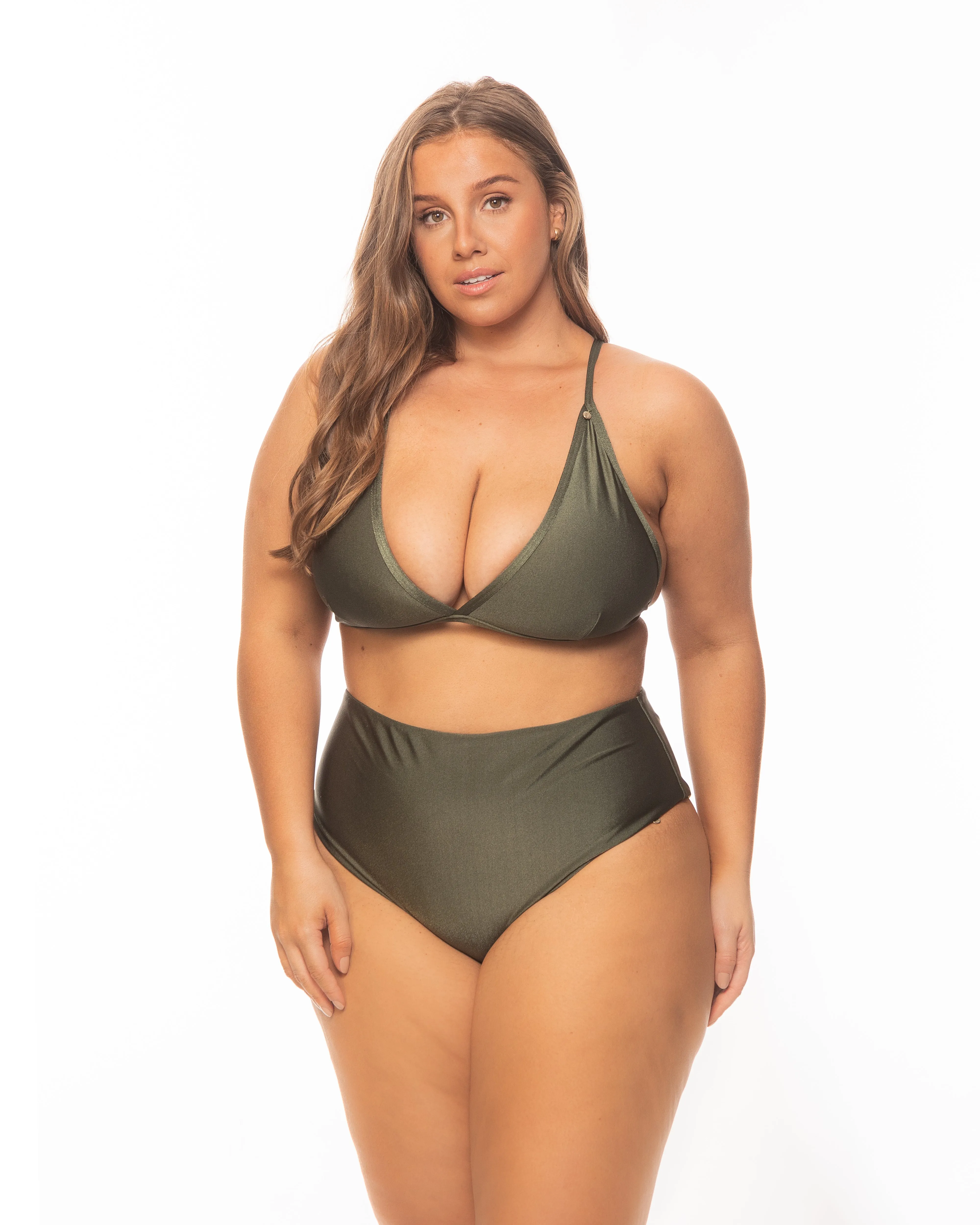 Lythebras Top Chanel and High Waisted Bottom Mara Bikini Set - Regular and Plus Size