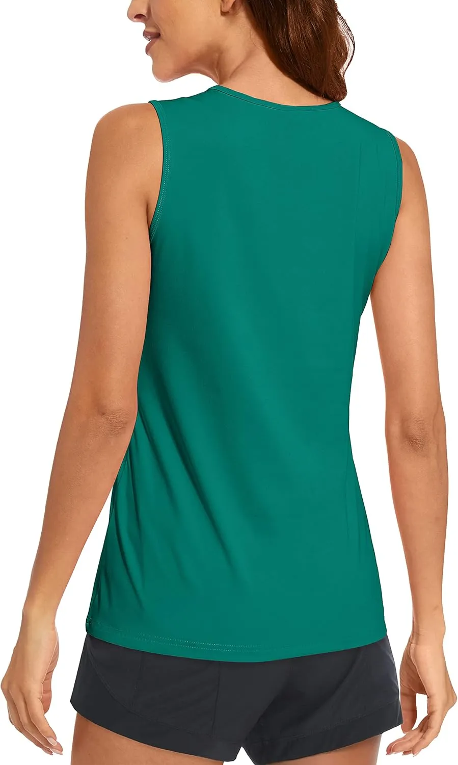 MAGCOMSEN Women's Sleeveless Workout Shirts UPF 80  Dry Fit Running Wicking Tank Tops Athletic Gym Summer
