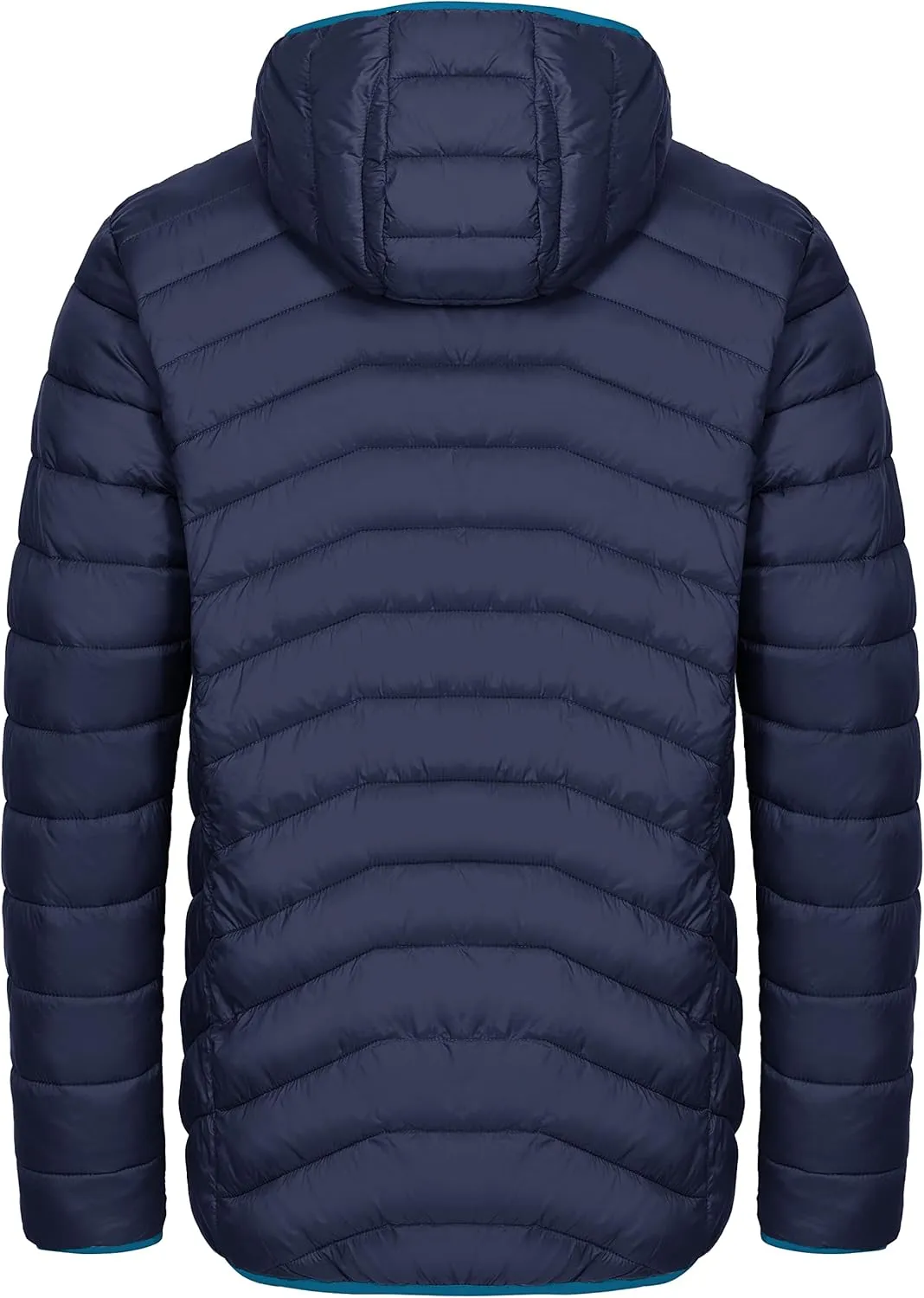 Mapamyumco Men's Packable Lightweight Puffer Jacket Hooded Windproof Winter Coat with Recycled Insulation