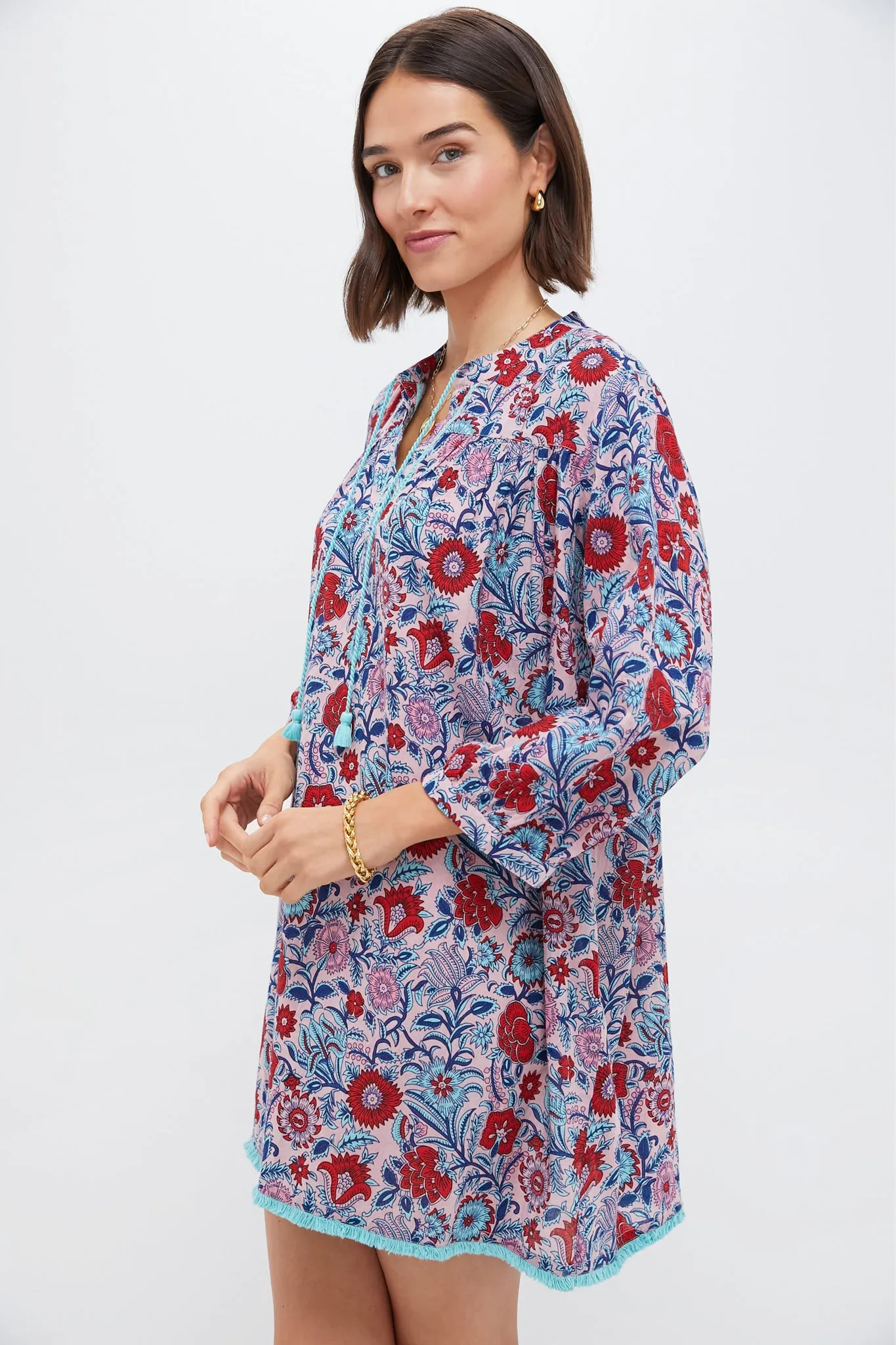 Mauve and Rose Wildflower Bondi Coverup