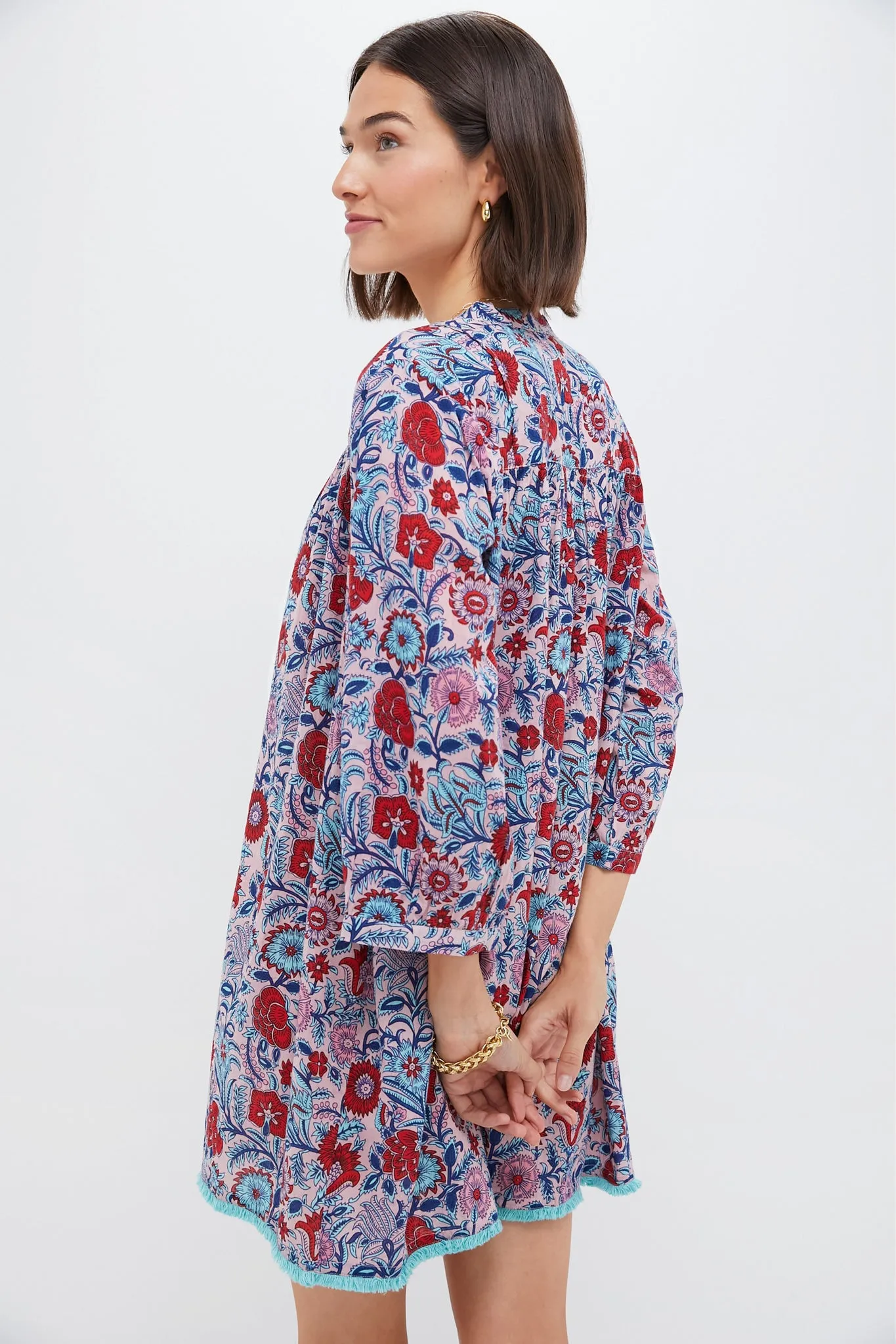 Mauve and Rose Wildflower Bondi Coverup