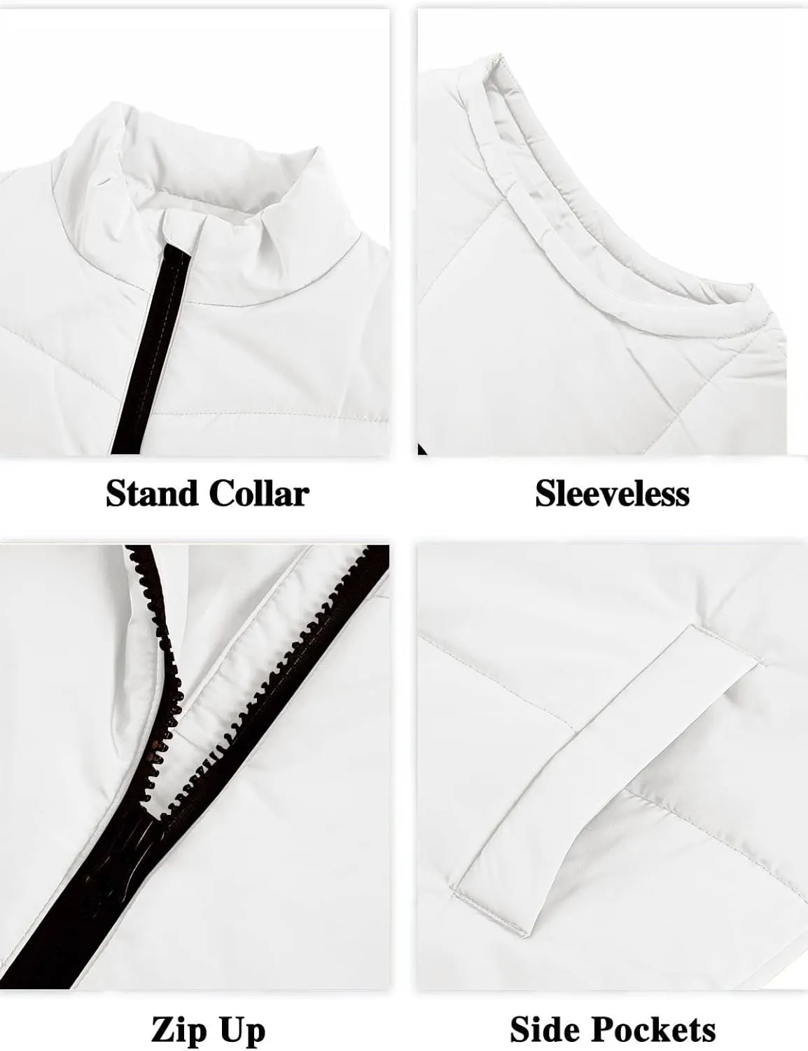 Meikulo Boys Zip Up Puffer Vest Kids Stand Collar Quilted Gilet Sleeveless Jackets Outwear with Pockets