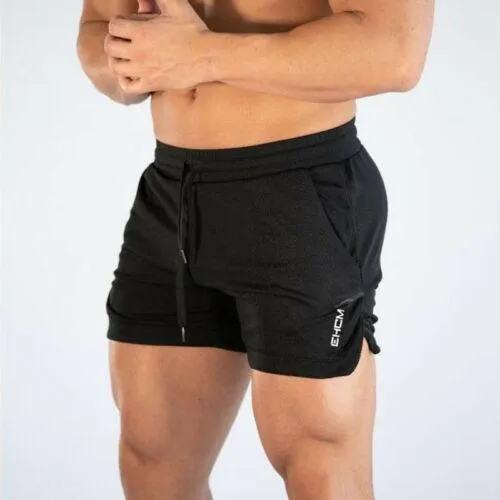 Men Fitted Board Shorts Bodybuilding Workout Tight Lifting