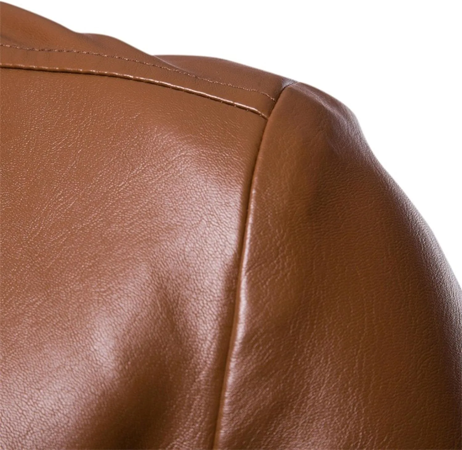 Men's 2 Button Leather Blazer Sport Coat Casual Notched Collar Suit Jacket Slim Formal Faux Leather Blazer Jacket