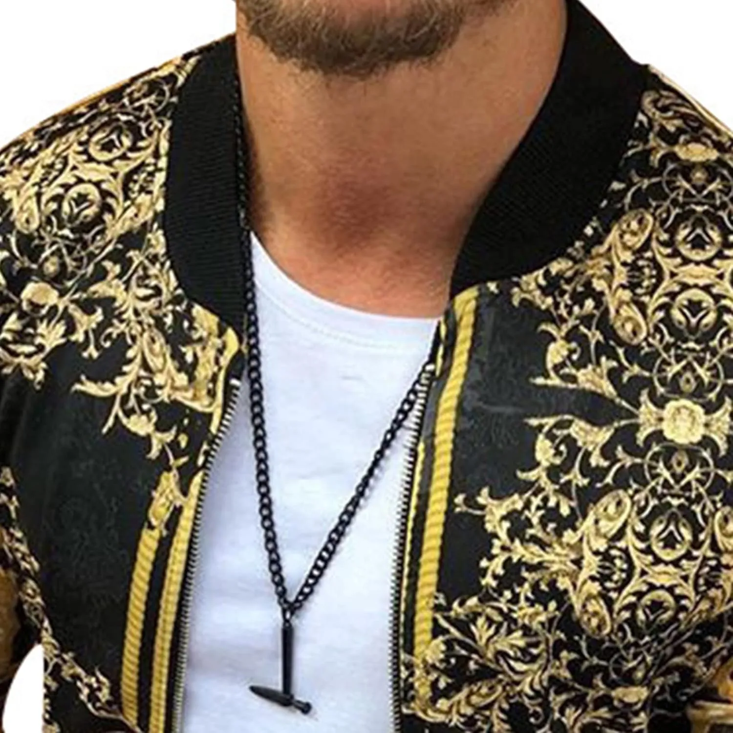 Men's Autumn Zip Up Jacket Casual Leopard Print Outwear Windproof Jacket Trench Coat Colorblocked Track Jacket