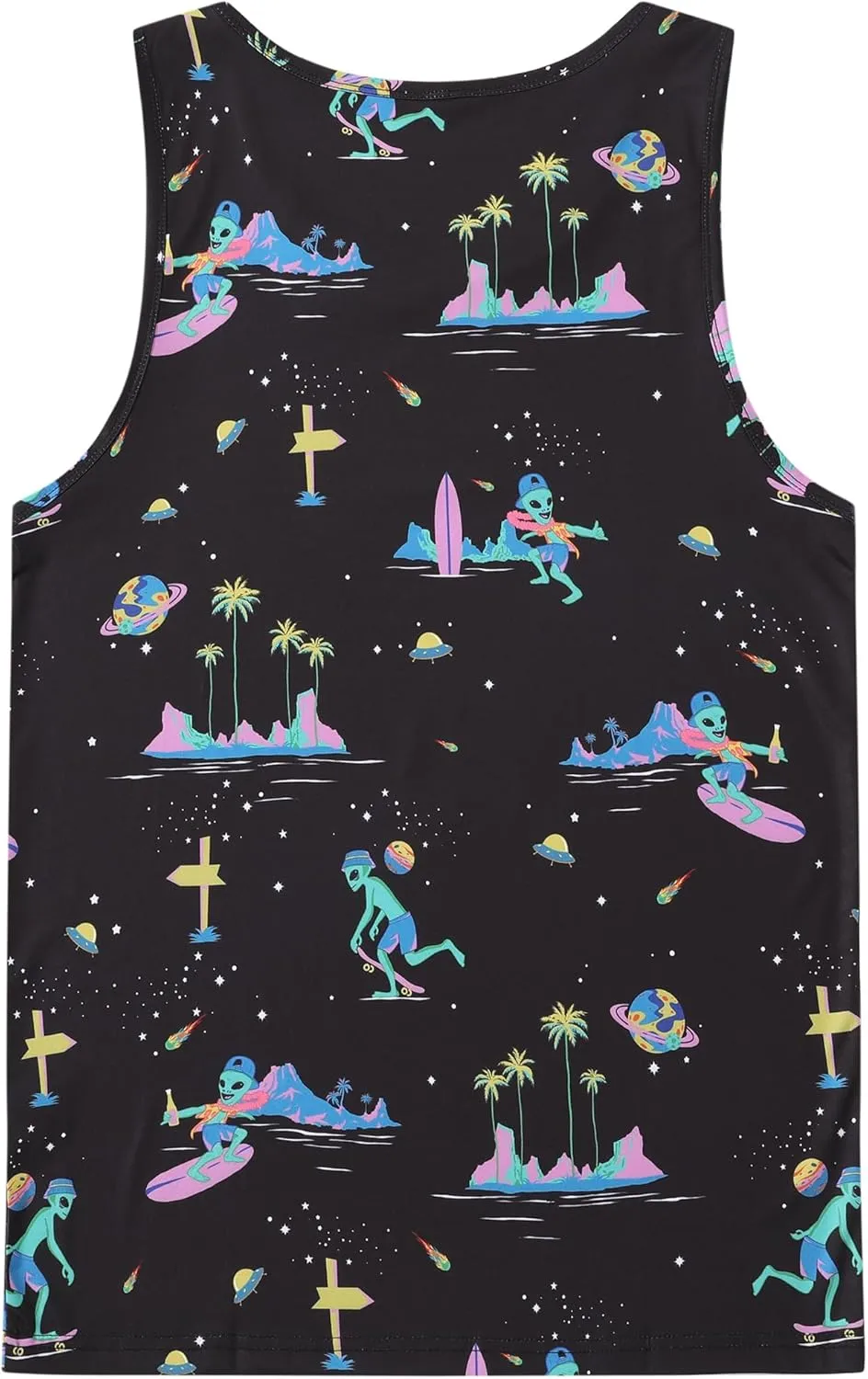 Men's Funny Tank Top Summer Beach Casual Fashion Print Tank Tops for Men Cool Gym Workout Athletic Sleeveless Shirts