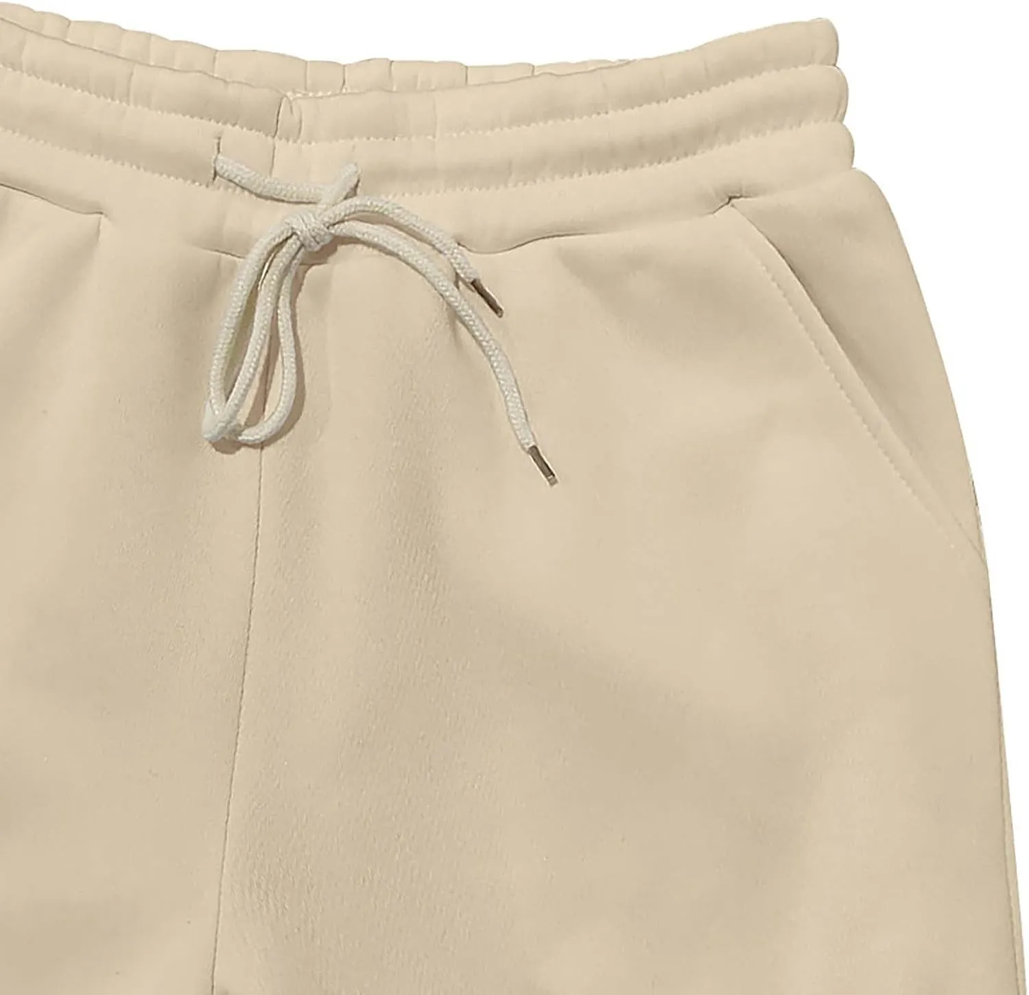 Mens Hiking Cargo Pants Large Elastic Waist Pants with Multi-Pocket Fit Drawstring Wide Trousers