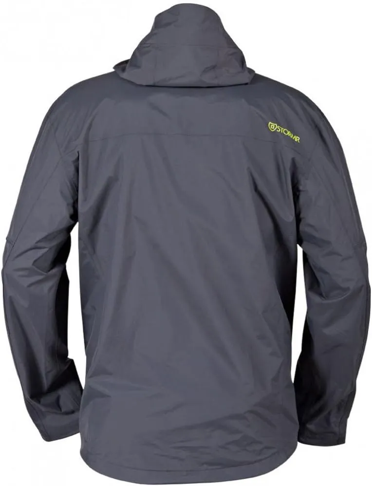 Men's Nano Waterproof Windproof Breathable Lightweight Fully Seam-Sealed Fishing Jacket with Adjustable Hood