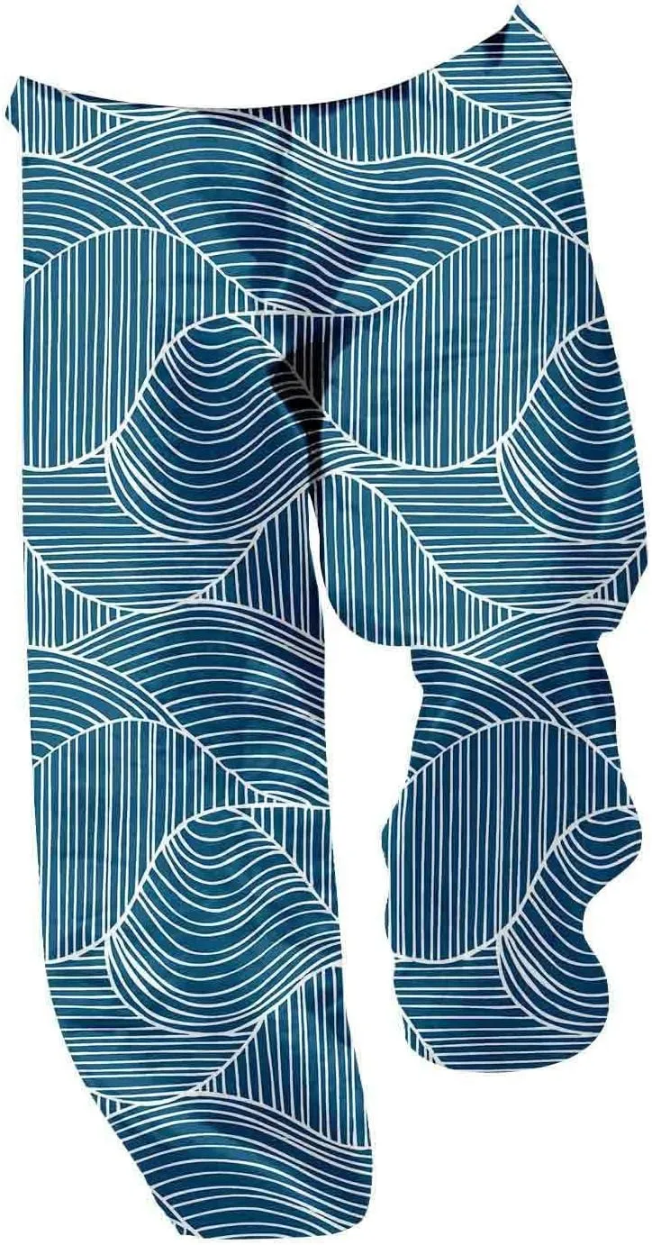 Mens Summer Cotton Linen Casual Pants Loose Fit Straight Leg Trend Printed Trousers Elastic Waist Drawstring Beach Yoga Pants